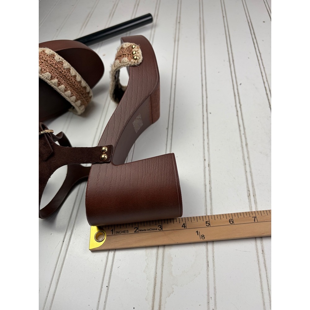 Madden Girl Vintage Y2K Boho Brown Woven Platform Sandals Women's Size 9.5 - Picture 5 of 10